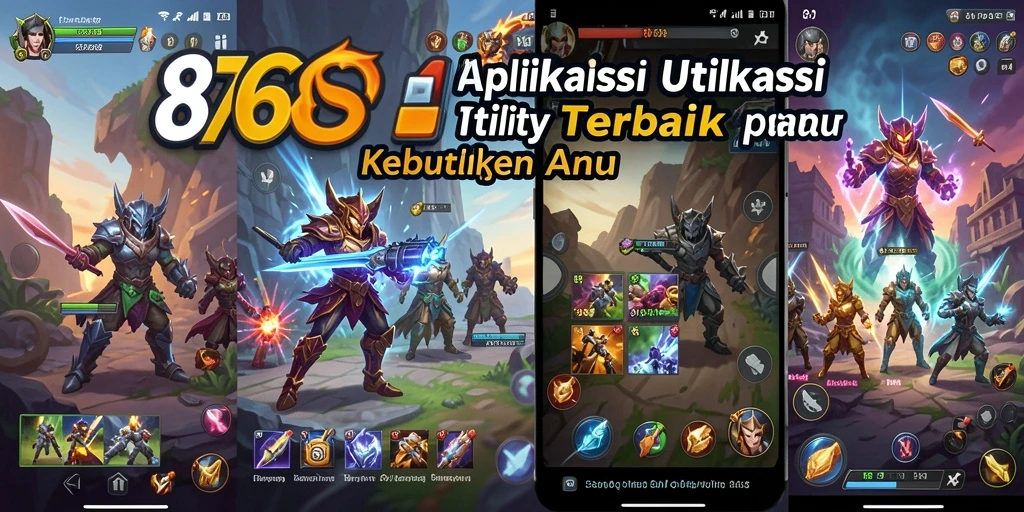 Tampilan antarmuka utama aplikasi Utility 8768 yang menarik dan fungsional.