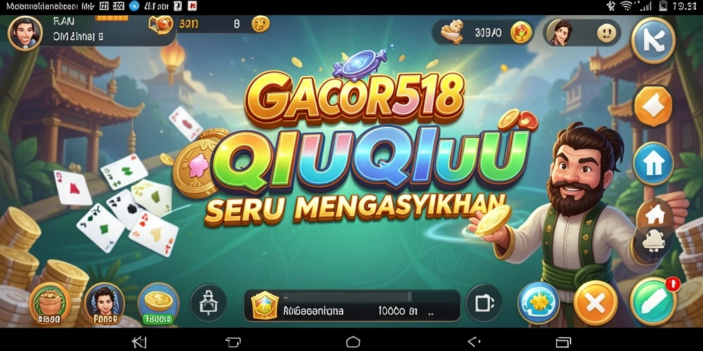 Screenshot gameplay GACOR518 yang menunjukkan aksi seru permainan QiuQiu.