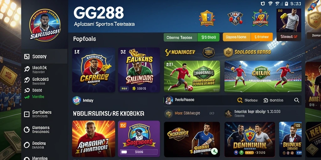 Tangkapan layar utama GG288 memperlihatkan antarmuka taruhan yang user-friendly.