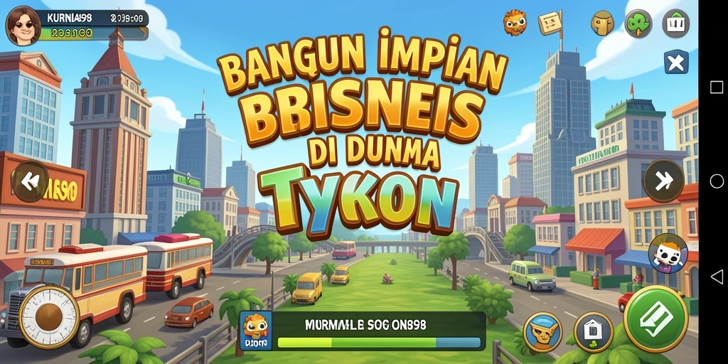 Screenshot gameplay yang menampilkan keseruan membangun bisnis.