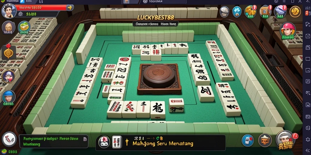 Tampilan gameplay seru di LUCKYBEST88 dengan Mahjong klasik.