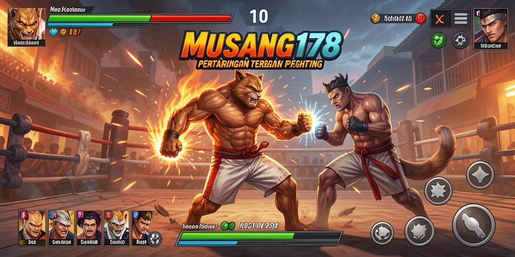 Tampilan gameplay MUSANG178 yang seru dan penuh aksi pertarungan.