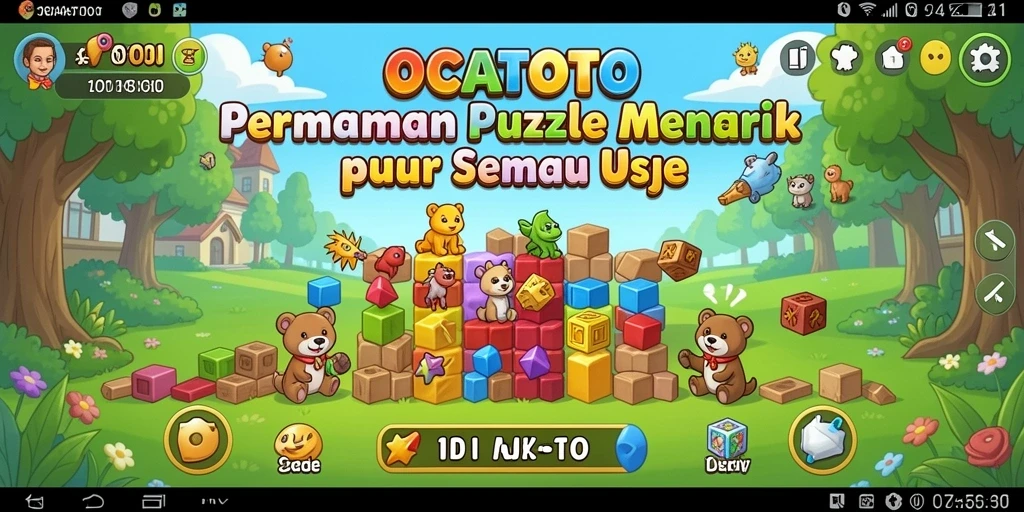 Gambaran gameplay OCATOTO yang penuh teka-teki menantang.