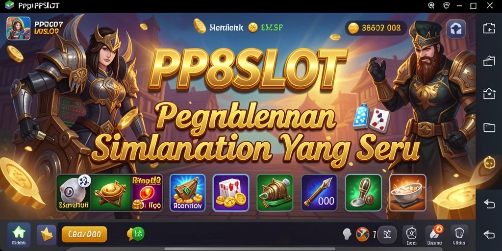 Screenshot gameplay PP8SLOT menunjukkan interaksi karakter dalam dunia simulation.