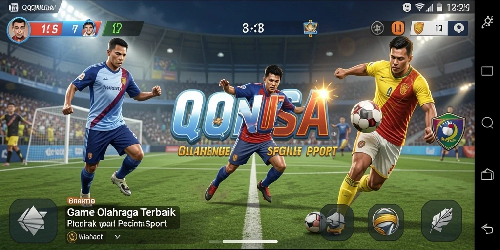 Tampilan gameplay seru dalam QQNUSA yang menampilkan aksi olahraga.