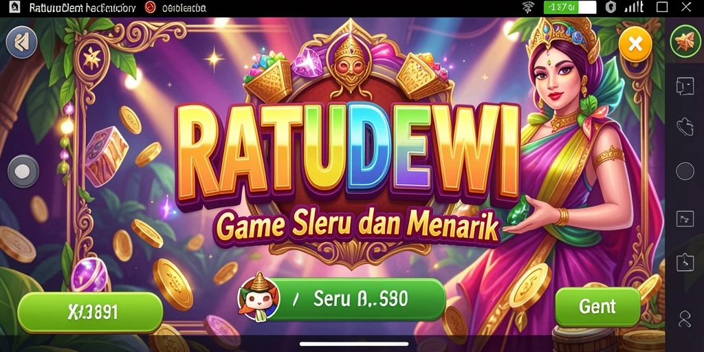Tampilan menakjubkan gameplay Slot RATUDEWI yang menarik.
