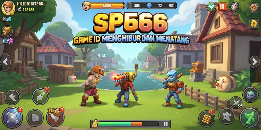 Tampilan gameplay utama SP666 dengan elemen idle yang menarik.